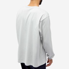 Auralee Men's Long Sleeve Luster Plaiting T-Shirt in Light Blue