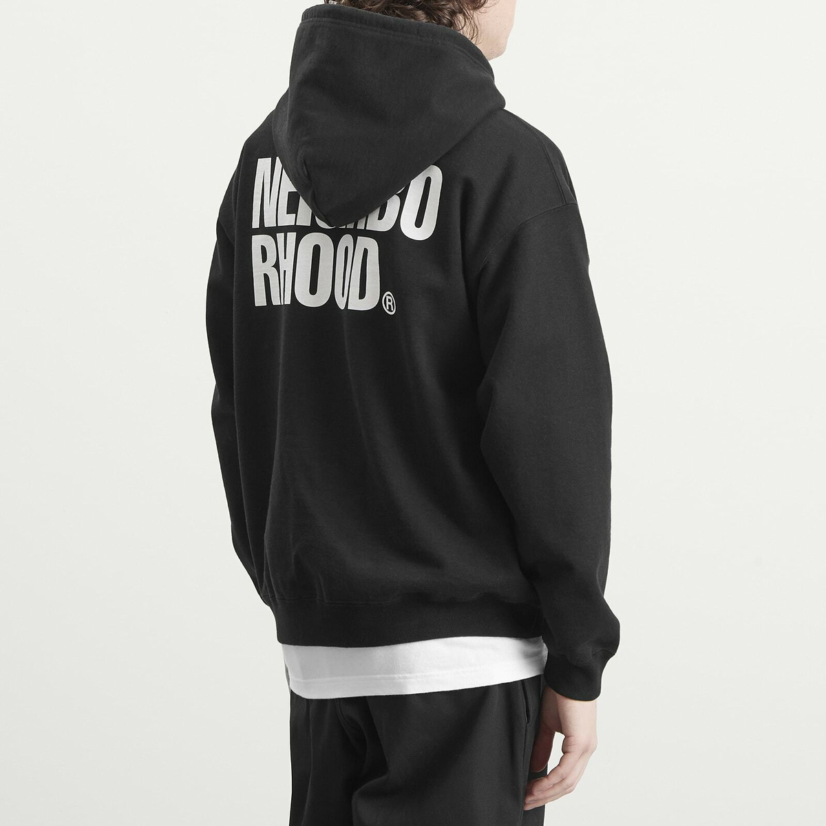 Neighborhood Men's Classic Logo Zip Hoodie in Black