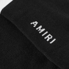 AMIRI Men's Solid Ma Embroidery Sock in Black
