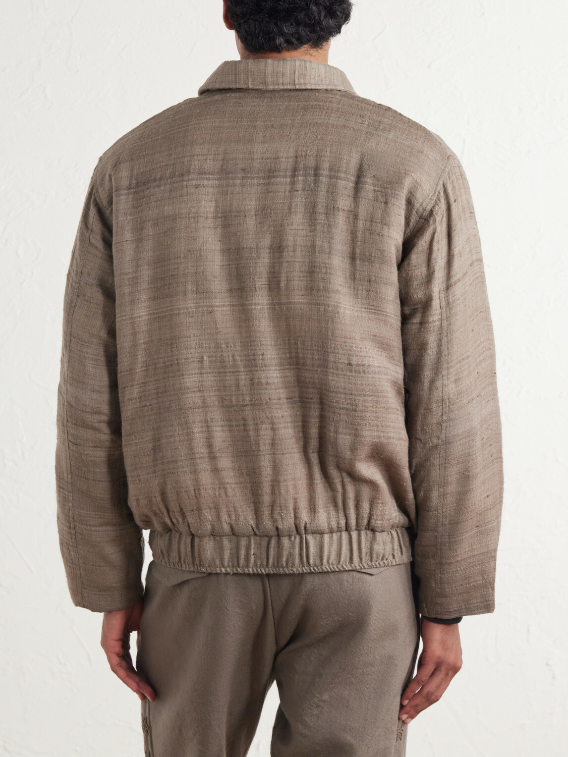 Kartik Research - Moni Padded Wool and Silk-Blend Blouson Jacket - Brown