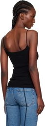 MM6 Maison Margiela Black Lycra Jersey Tank Top