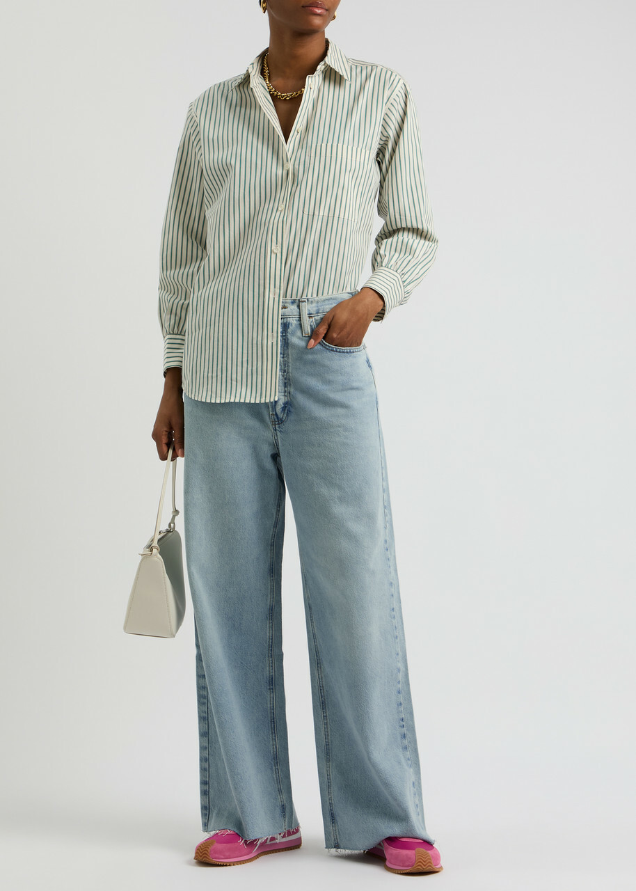 Frame Le Low Baggy Wide-leg Jeans Blue Frame Denim