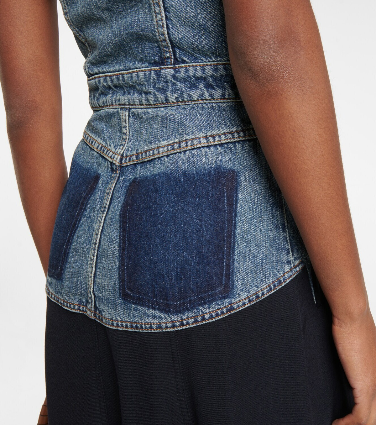 Chloe - Paneled denim midi dress Chloe
