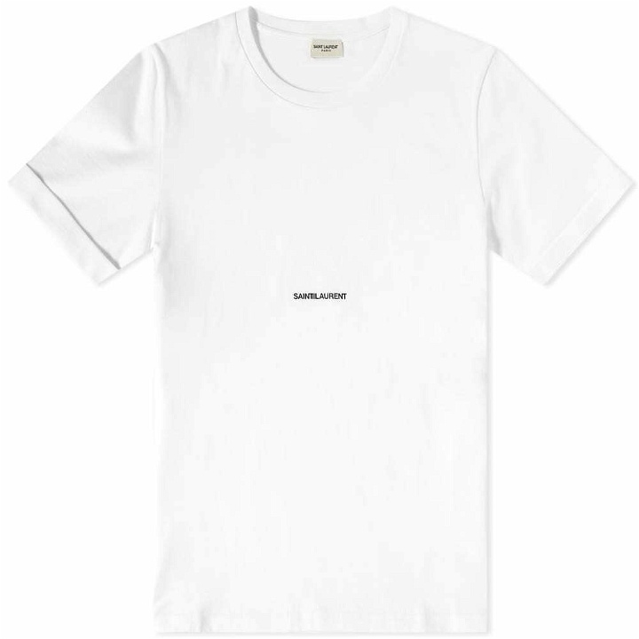 Photo: Saint Laurent Men's Archive Logo T-Shirt in White