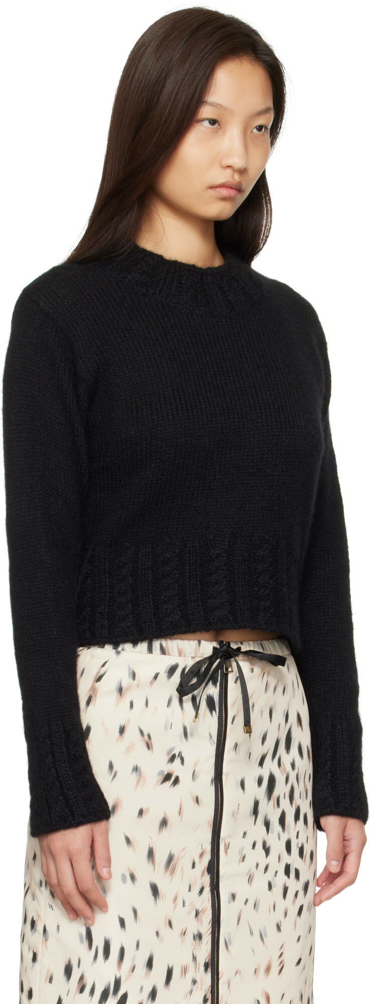 Moncler Black Alpaca Blend Turtleneck Sweater