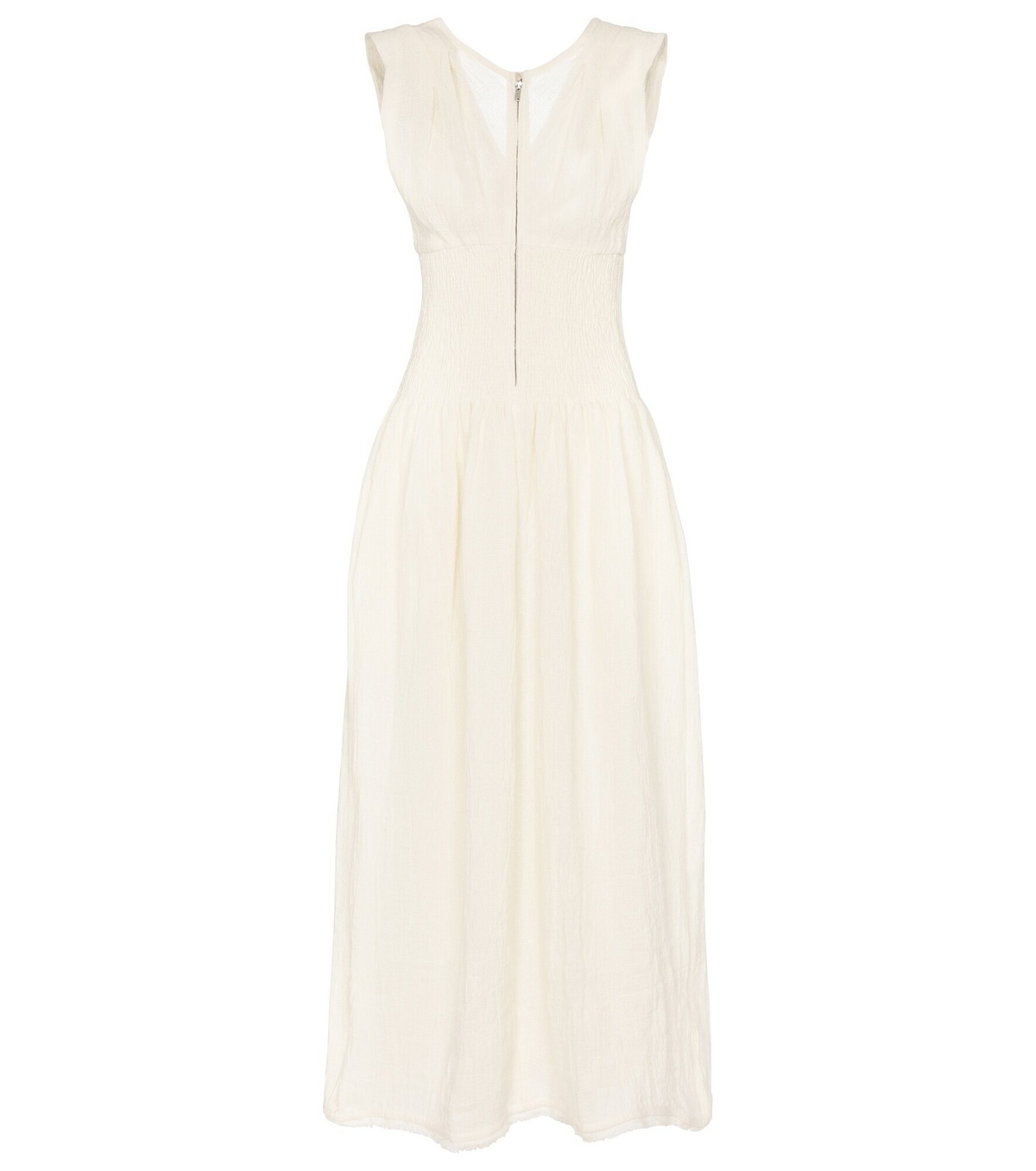 Jil Sander - Smocked linen maxi dress Jil Sander