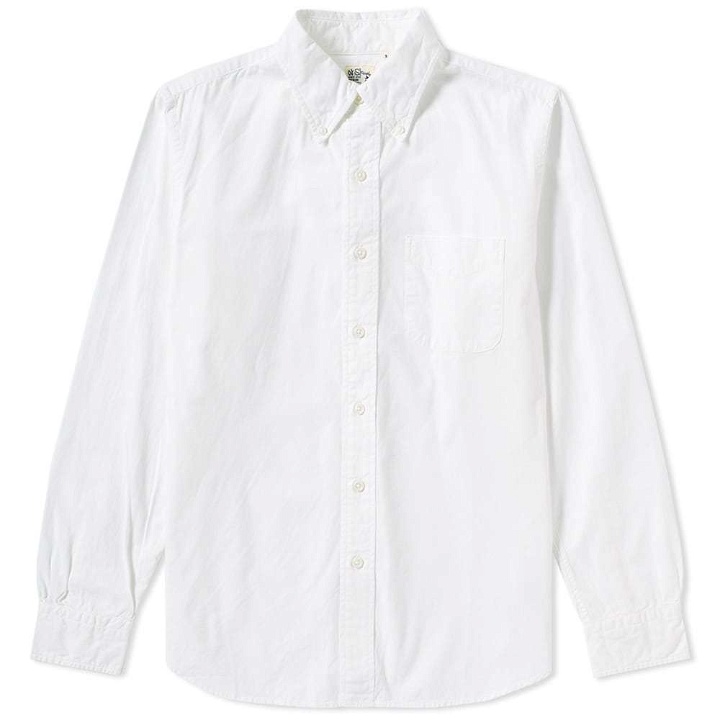 Photo: orSlow Button Down Denim Shirt White