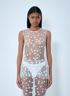 Cecilie Bahnsen Embroidered Sheer Overlay Dress