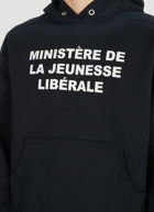 Liberal Youth Ministry - Logo Print Hooded Sweatshirt in Black