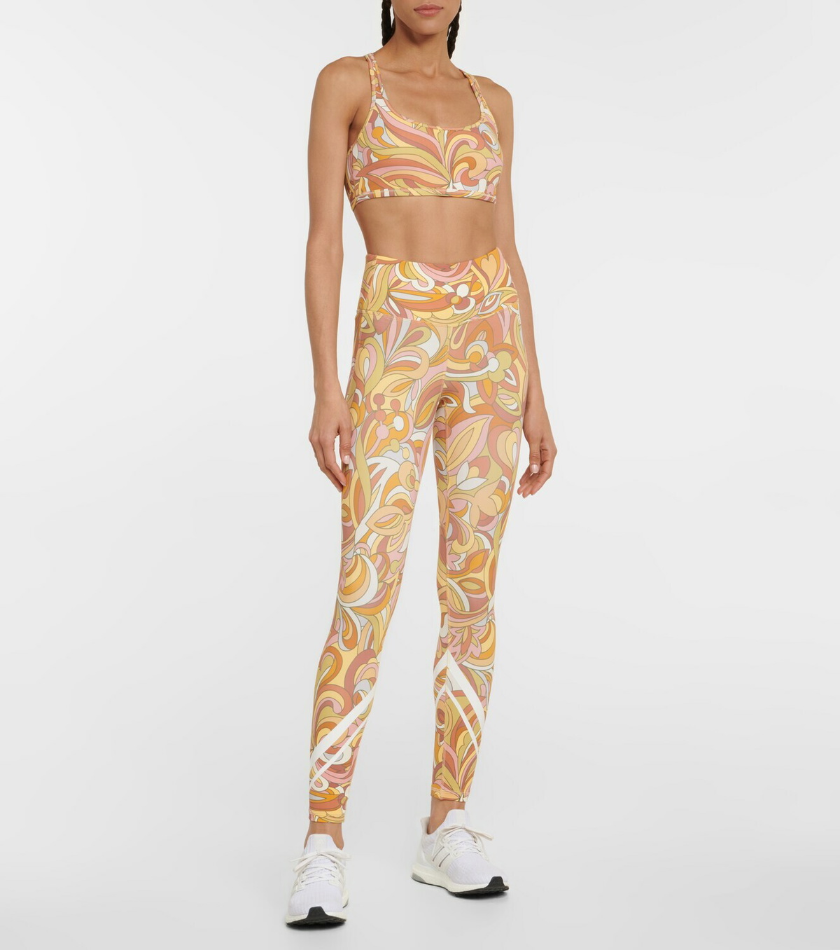 Tory Sport Printed racerback sports bra