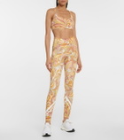 Tory Sport Printed racerback sports bra