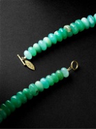 Jacquie Aiche - Gold, Chrysoprase and Diamond Beaded Necklace