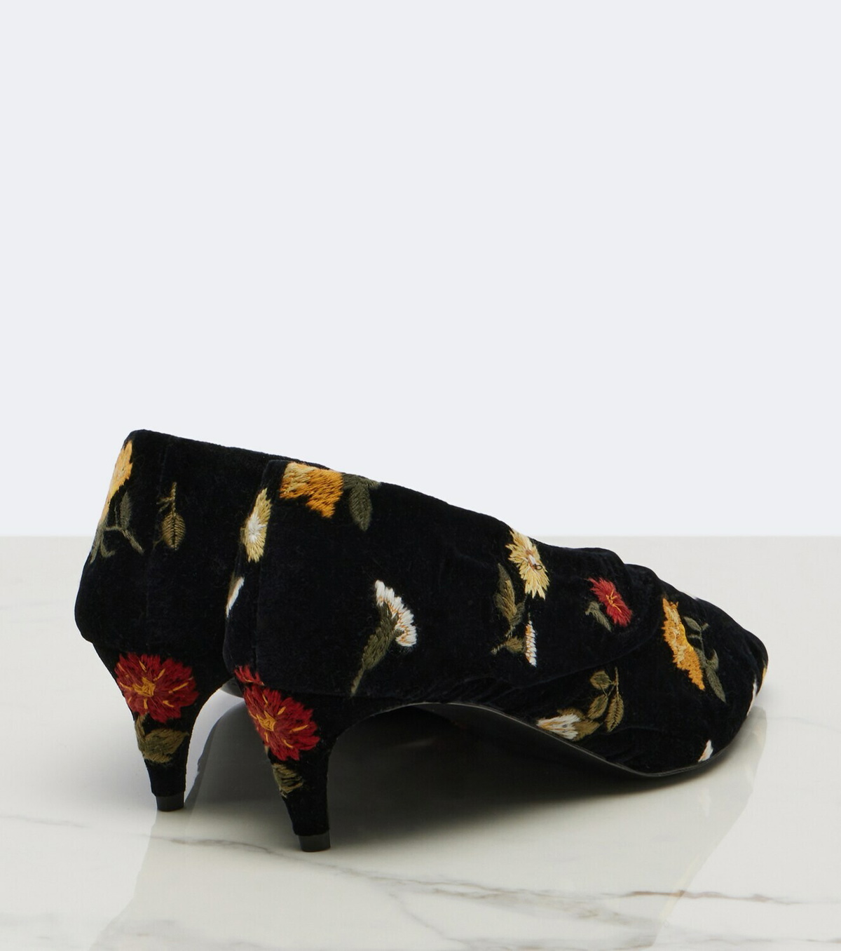 Khaite Miriam embroidered velvet pumps