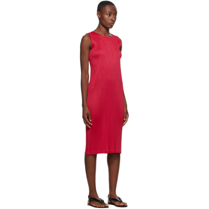 Pleats Please Issey Miyake Pink New Colorful Basics 2 Tank Dress