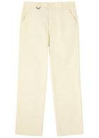 Percival Stay Press Auxiliary Cotton Trousers Cream