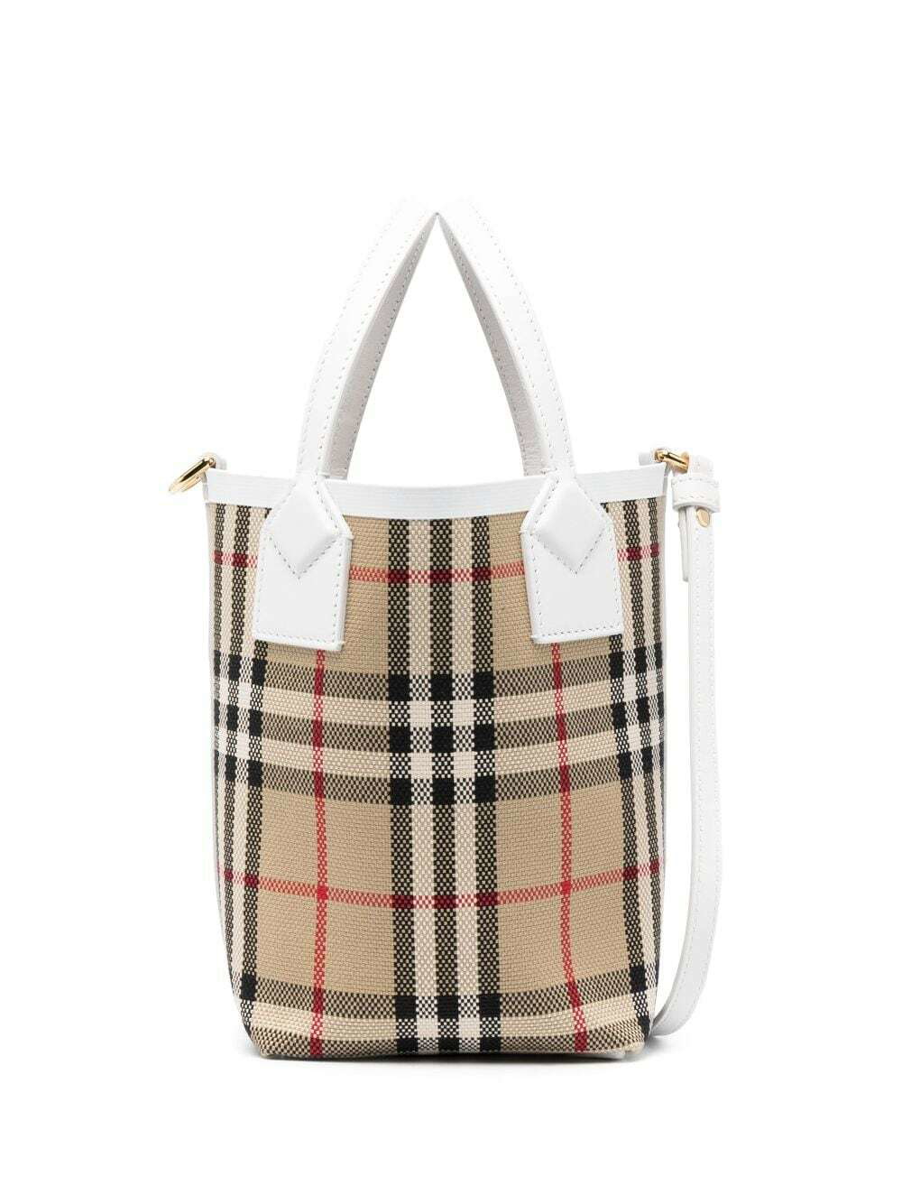 Burberry Small Checkered Birch Brown Bucket Bag New FW23