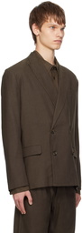 COMMAS Brown Double-Breasted Blazer