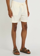 Smr Days Escubelle Embroidered Cotton-blend Shorts Ecru