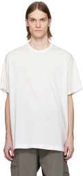 Y's For Men White Logo Print Short Sleeve T-shirt