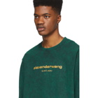 Alexander Wang Green Bleached Logo Long Sleeve T-Shirt