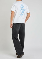 Percival Olive Branch Logo Cotton T-shirt White