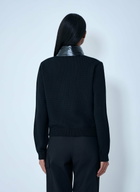 Moncler Quilted Down Gilet with Knit Sleeves