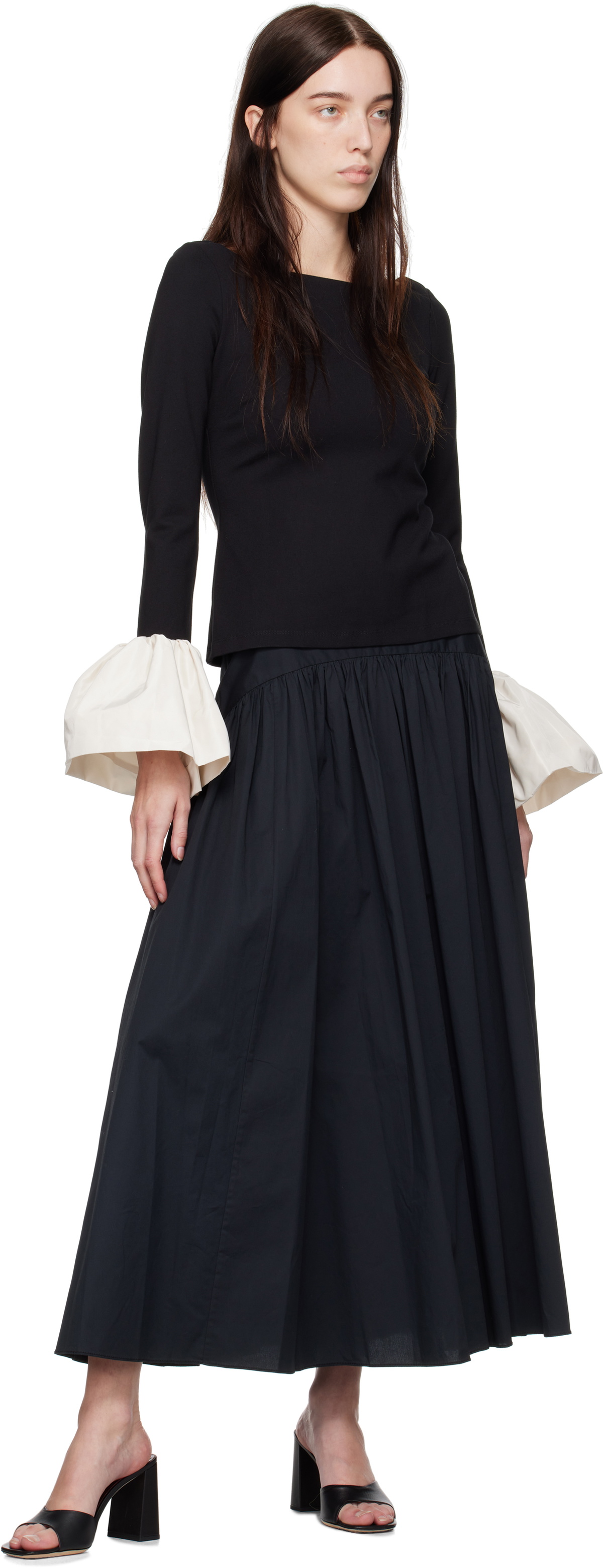 Staud Black Procida Maxi Skirt Staud