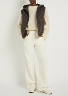 Brunello Cucinelli Dyed Wide-leg Denim Jeans White