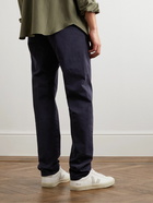 Incotex - Straight-Leg Cotton-Blend Gabardine Trousers - Blue