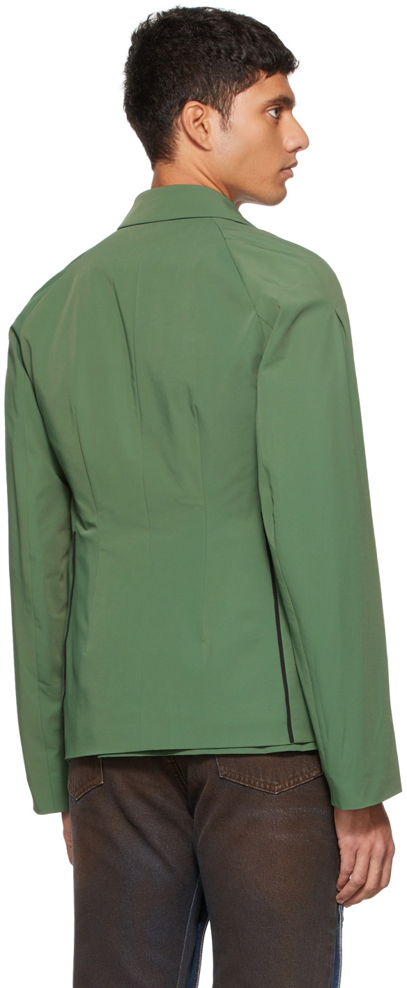 Kiko Kostadinov Green Harkman Darted Shoulder Blazer Kiko Kostadinov