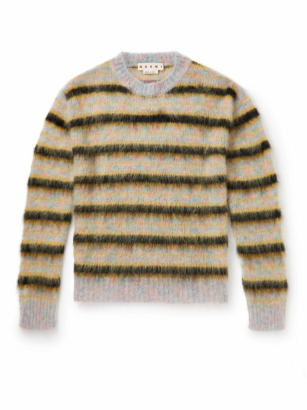 Photo: Marni - Striped Mohair-Blend Sweater - Multi