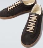Brunello Cucinelli Leather-trimmed suede sneakers