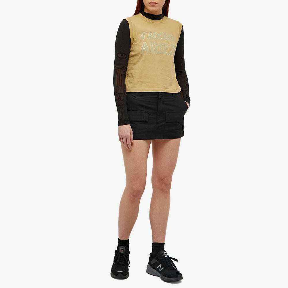 Aries Women's J'adoro Diamante Shrunken Vest in Olive ARIES