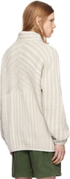 Pilgrim Surf + Supply Off-White Mosley Inlay Popover Sweater