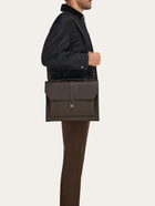 Ferragamo Mens Hug buckle briefcase in Brown