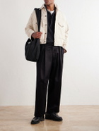 Neighborhood - Newspaper Herringbone Cotton Messenger Bag - Black