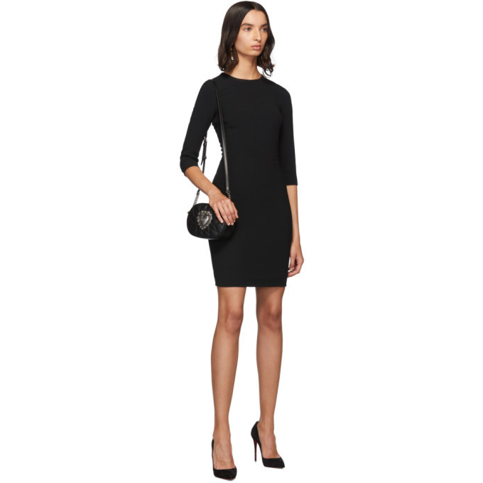 Dolce and Gabbana Black Three-Quarter Sleeve Mini Dress Dolce & Gabbana Dolce and Gabbana Black Three-Quarter Sleeve Mini Dress Dolce & Gabbana