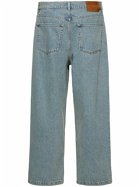 MOSCHINO - Wide Leg Cotton Denim Jeans
