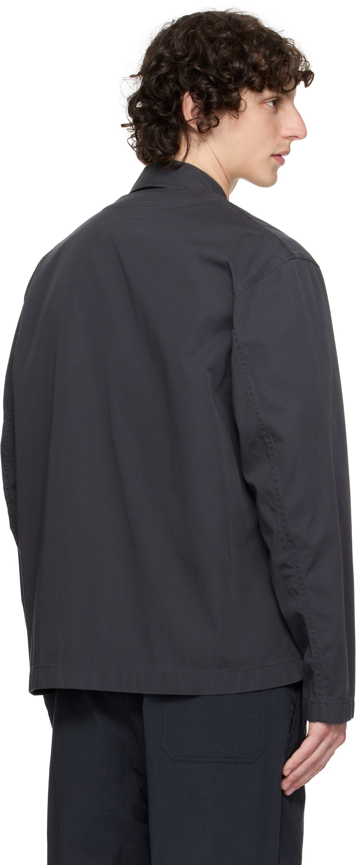 GW価格　LEMAIRE STAND COLLAR OVERSHIRT Lemaire Stand Collar Overshirt - Misty Ivory | Garmentory