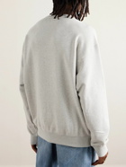 Jil Sander - Logo-Print Cotton-Jersey Sweatshirt - Gray