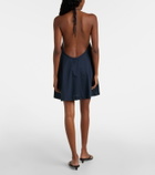 Leset Yoko gathered cotton minidress