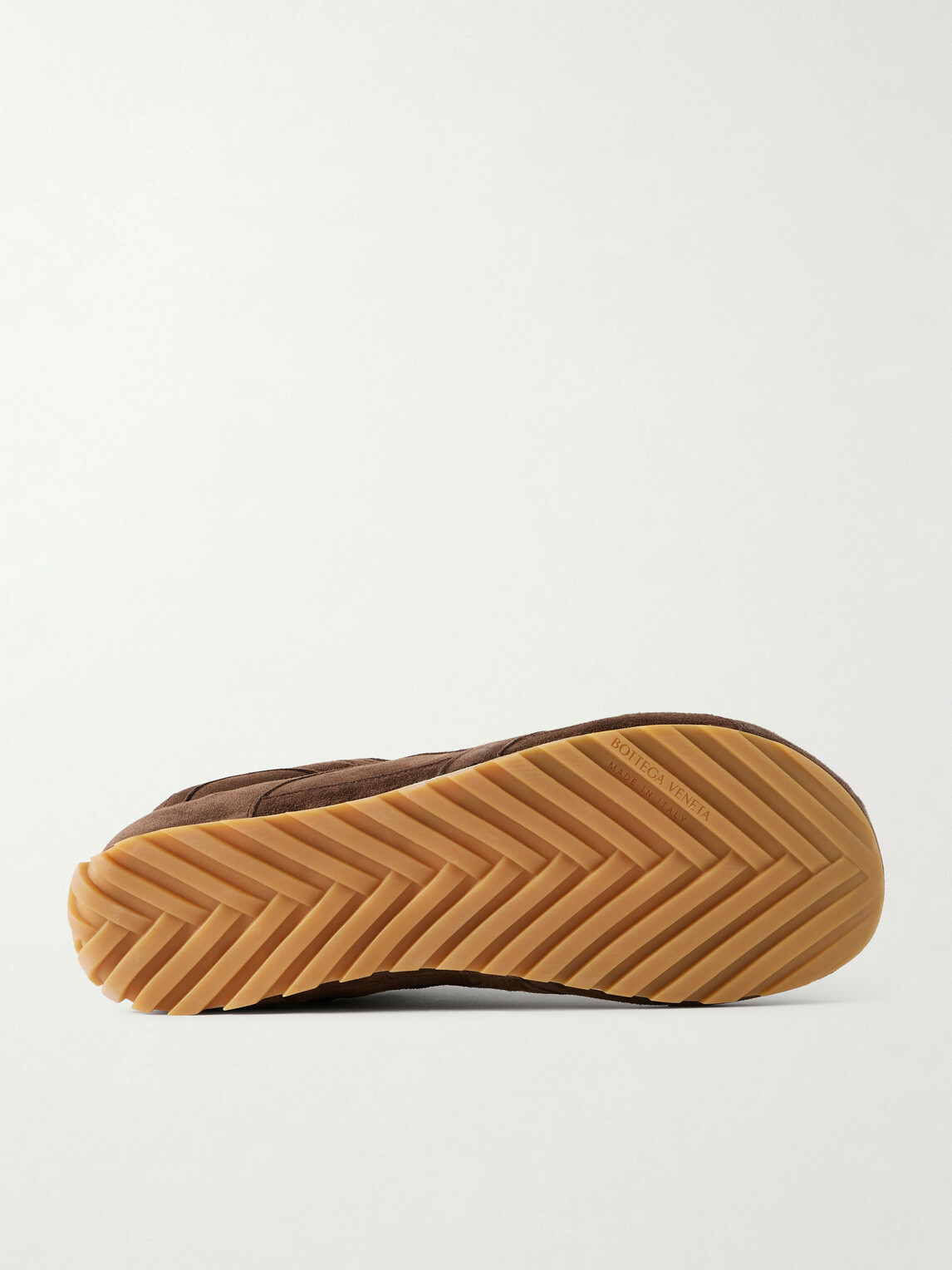 Bottega Veneta - Orbit Flash Leather-Trimmed Suede Sneakers - Brown