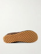 Bottega Veneta - Orbit Flash Leather-Trimmed Suede Sneakers - Brown