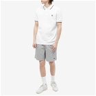 Fred Perry Authentic Men's Slim Fit Twin Tipped Polo Shirt in White/Silky Peach/Uniform Green