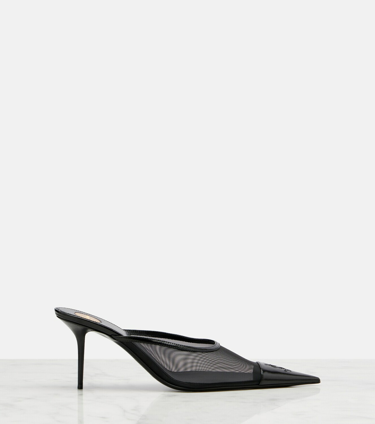 Saint Laurent Renée mesh and leather mules