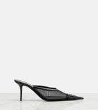 Saint Laurent Renée mesh and leather mules