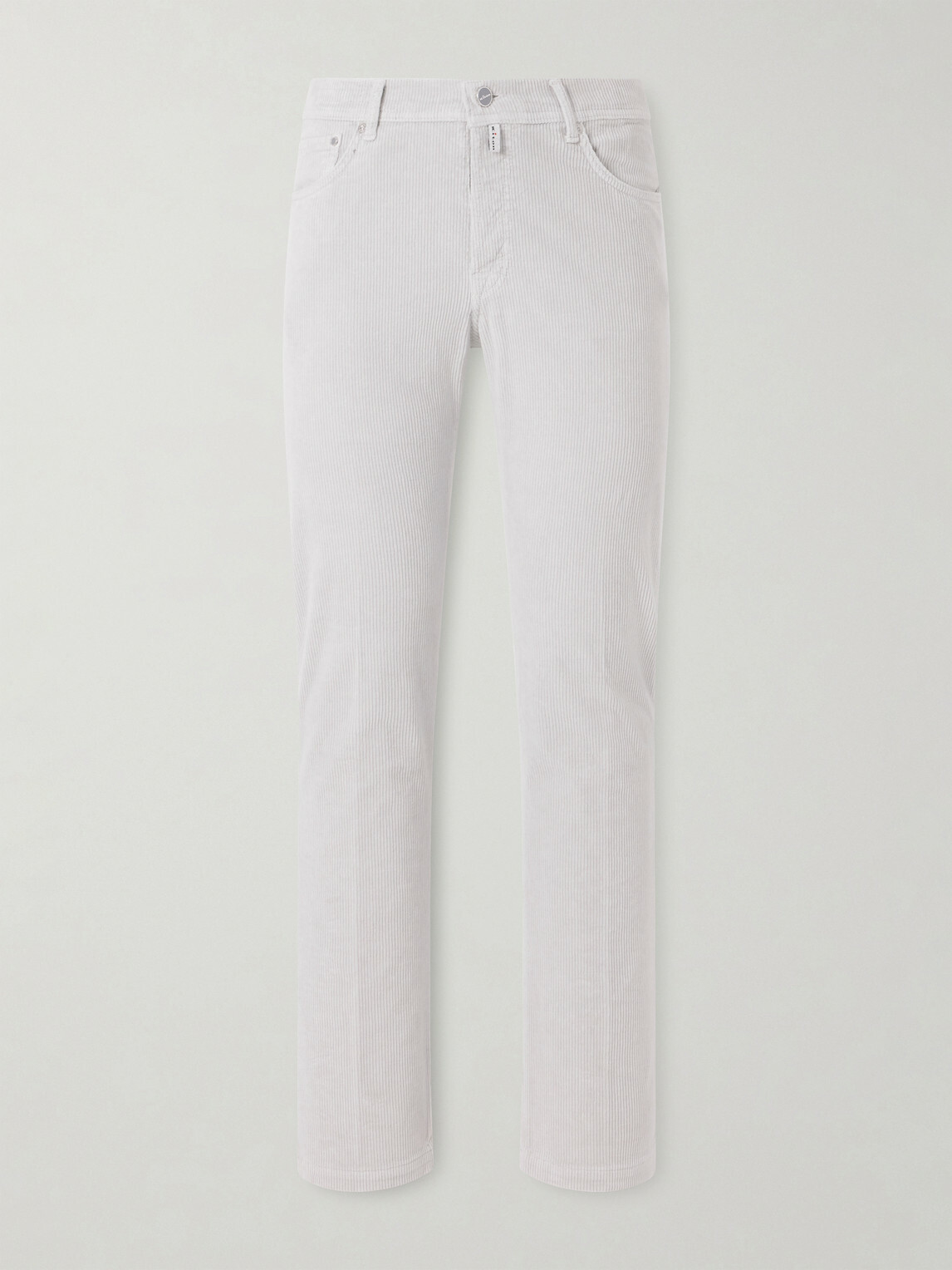 Kiton - Straight-Leg Cotton-Blend Corduroy Trousers - Neutrals