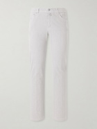 Kiton - Straight-Leg Cotton-Blend Corduroy Trousers - Neutrals