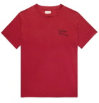 SIMON MILLER - Logo-Embroidered Cotton and Silk-Blend T-Shirt - Men - Red
