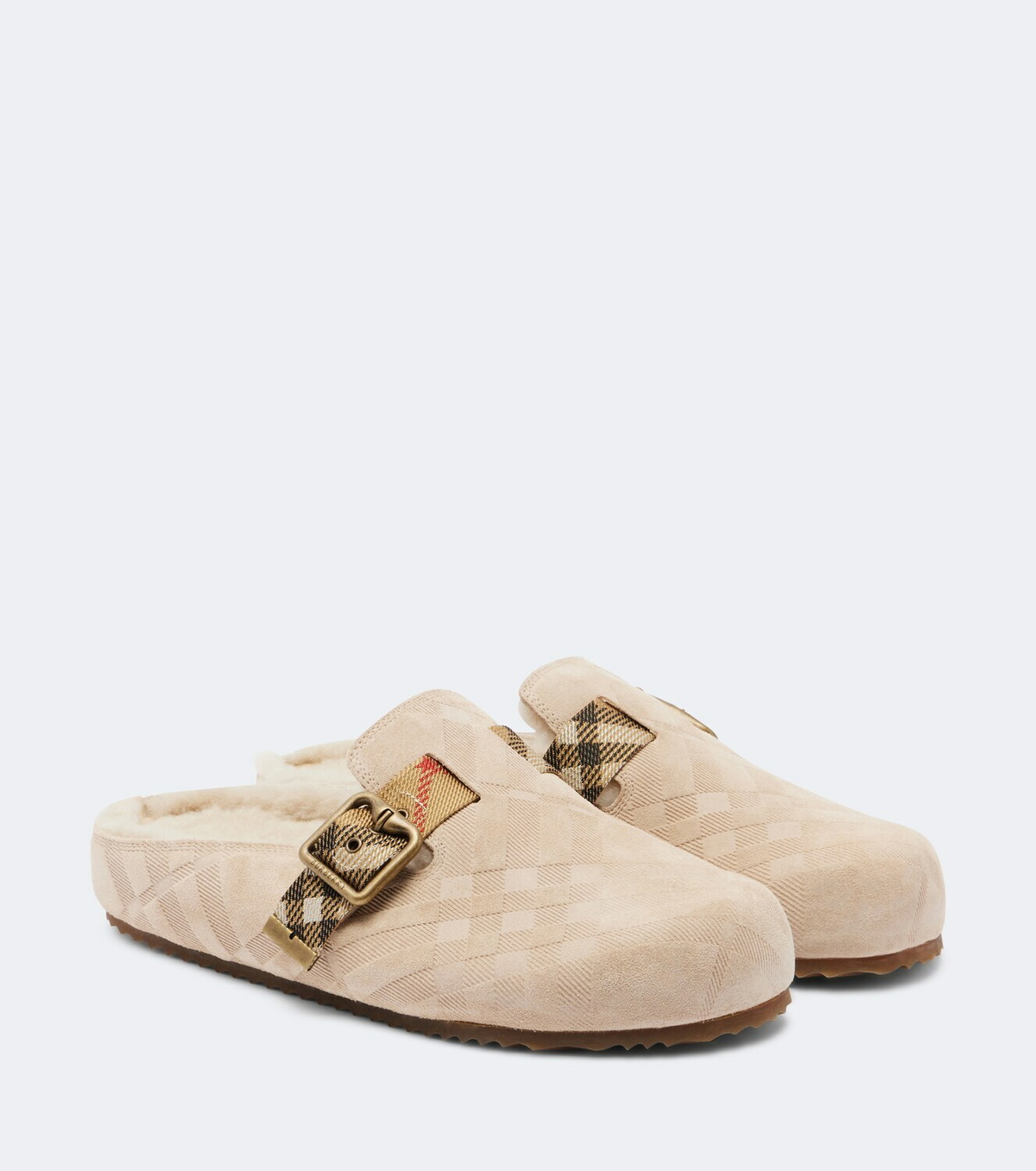Burberry Urchin shearling-lined suede clogs